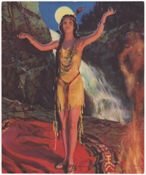 Original vintage calendar / poster art print from the 1920s-1940s